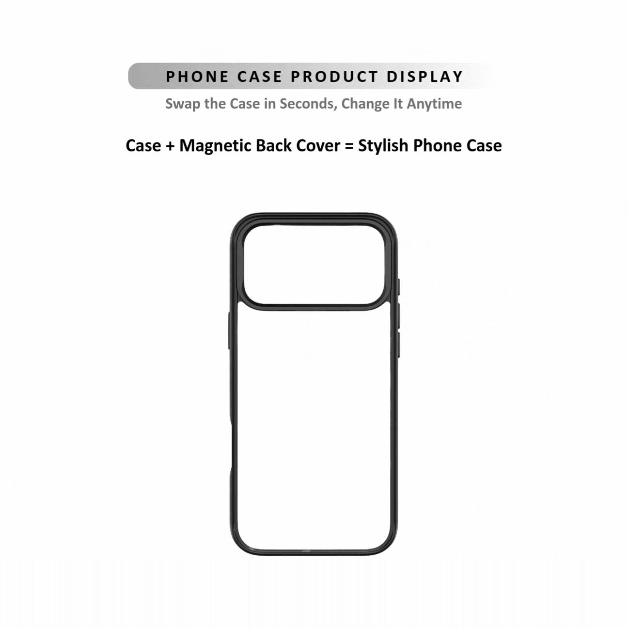 MagSnap magnetic phone case with lucky black cat charm artwork