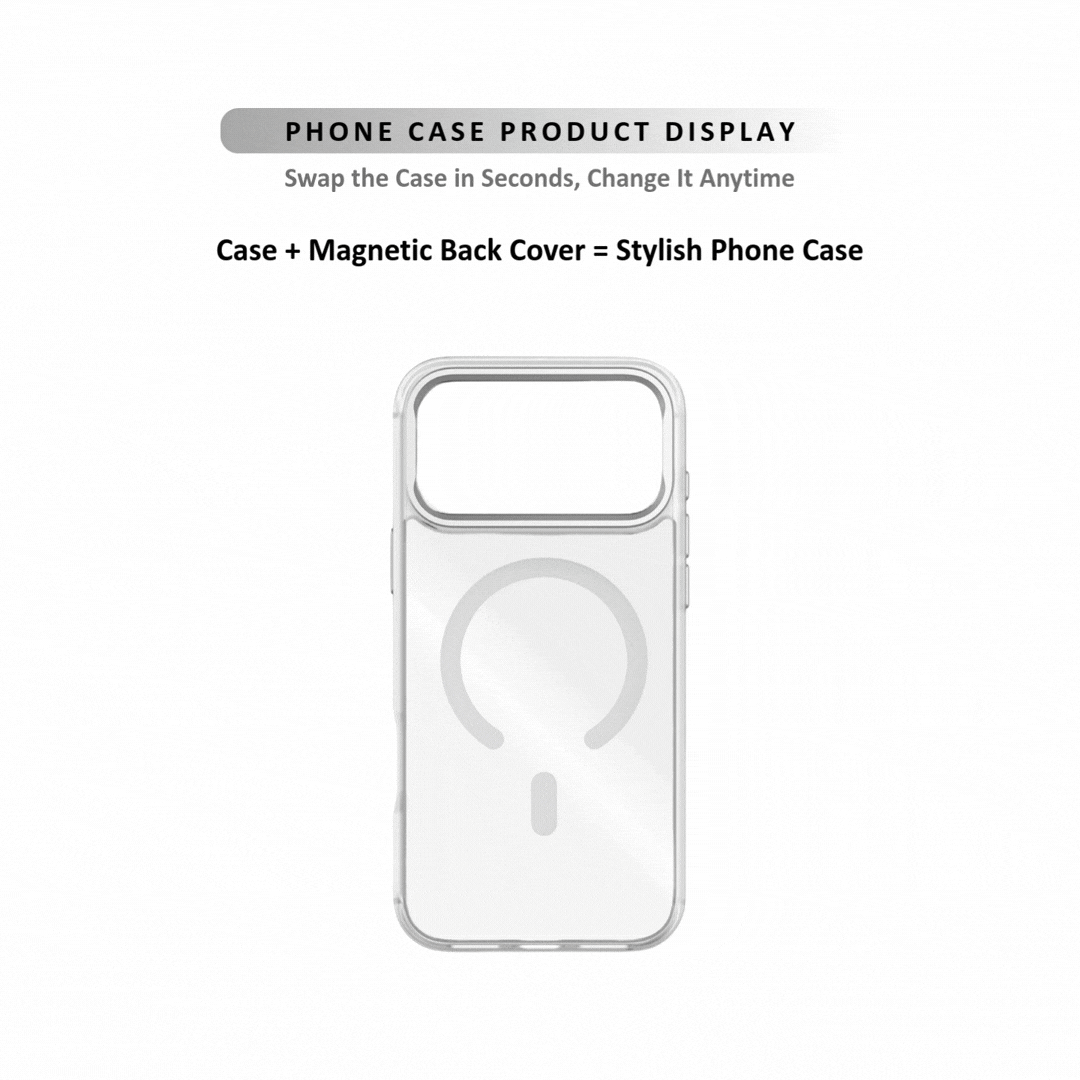 MagSnap magnetic phone case with blue gradient cat dreamer silhouette