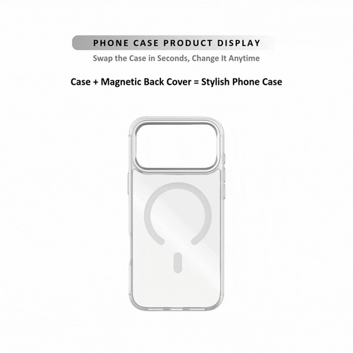 MagSnap magnetic phone case with blue gradient cat dreamer silhouette