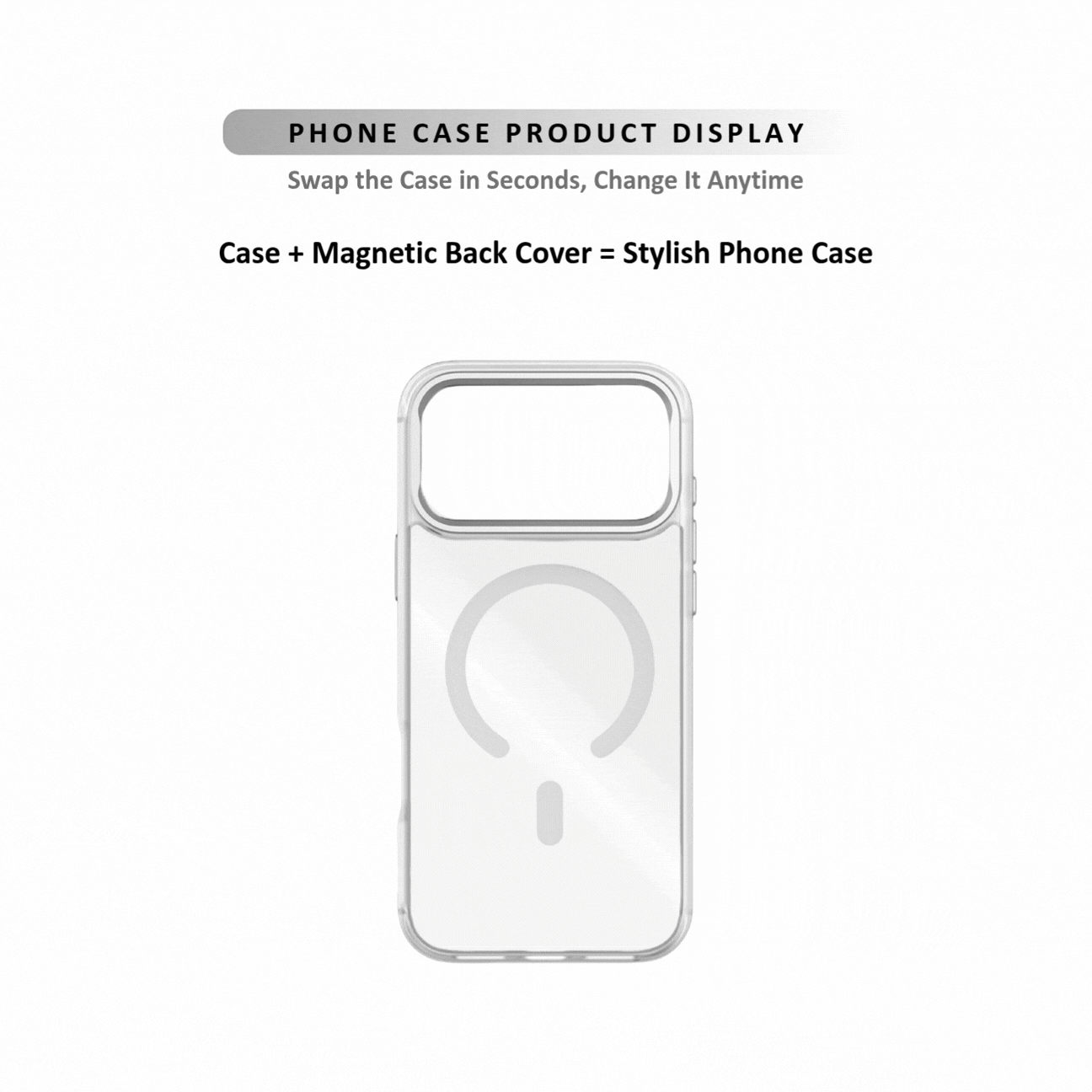 MagSnap magnetic phone case with sand, seashells, starfish and pink flower coastal design