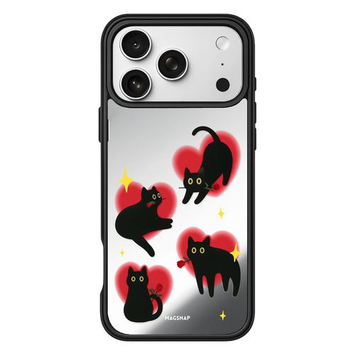 Black Cat Hearts – Black Case display