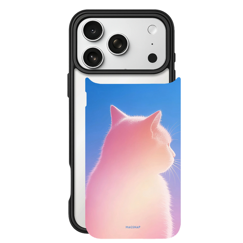 Cat Sweetheart – iPhone 17 Black Case split view