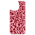 The Cherry Crush interchangeable magnetic backplate is displayed on an iPhone 15.