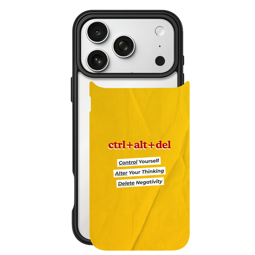 Ctrl Alt Del – iPhone 17 Black Case split view