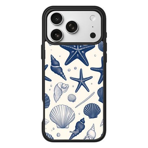 Deep Sea Shells – iPhone 17 Black Case display view
