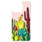 The Desert Bloom Oasis interchangeable magnetic backplate is displayed on an iPhone 15.