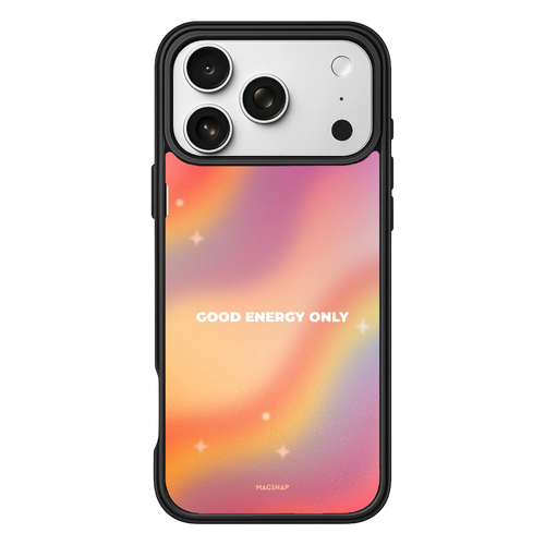GOOD ENERGY ONLY – iPhone 17 Black Case display view