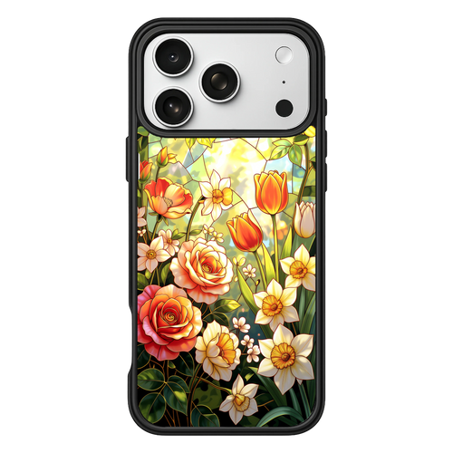 Glassworks Garden – iPhone 17 Black Case display view