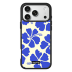 Hibiscus Bloom (Vanilla Blue) – iPhone 17 Black Case display view