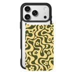 Olive Daze – iPhone 17 Black Case split view