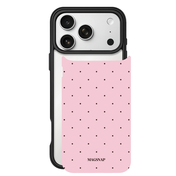 Pink Ballet Dot – iPhone 17 Black Case split view