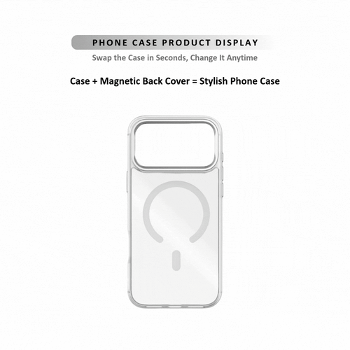 MagSnap magnetic phone case with purple gradient cat enchantress silhouette