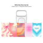 MagSnap magnetic phone case bundle with pastel aura gradient backplates