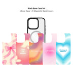 MagSnap magnetic phone case bundle with pastel aura gradient backplates