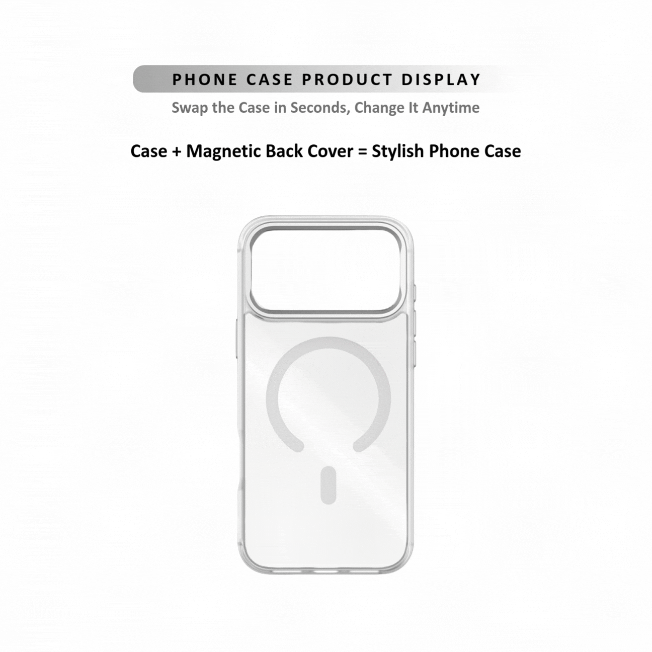 MagSnap magnetic phone case with I AM GLOWING affirmation quote design