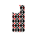 MagSnap magnetic phone case with black harlequin geometric checker pattern