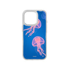 MagSnap magnetic phone case with blue jellyfish underwater ocean artwork