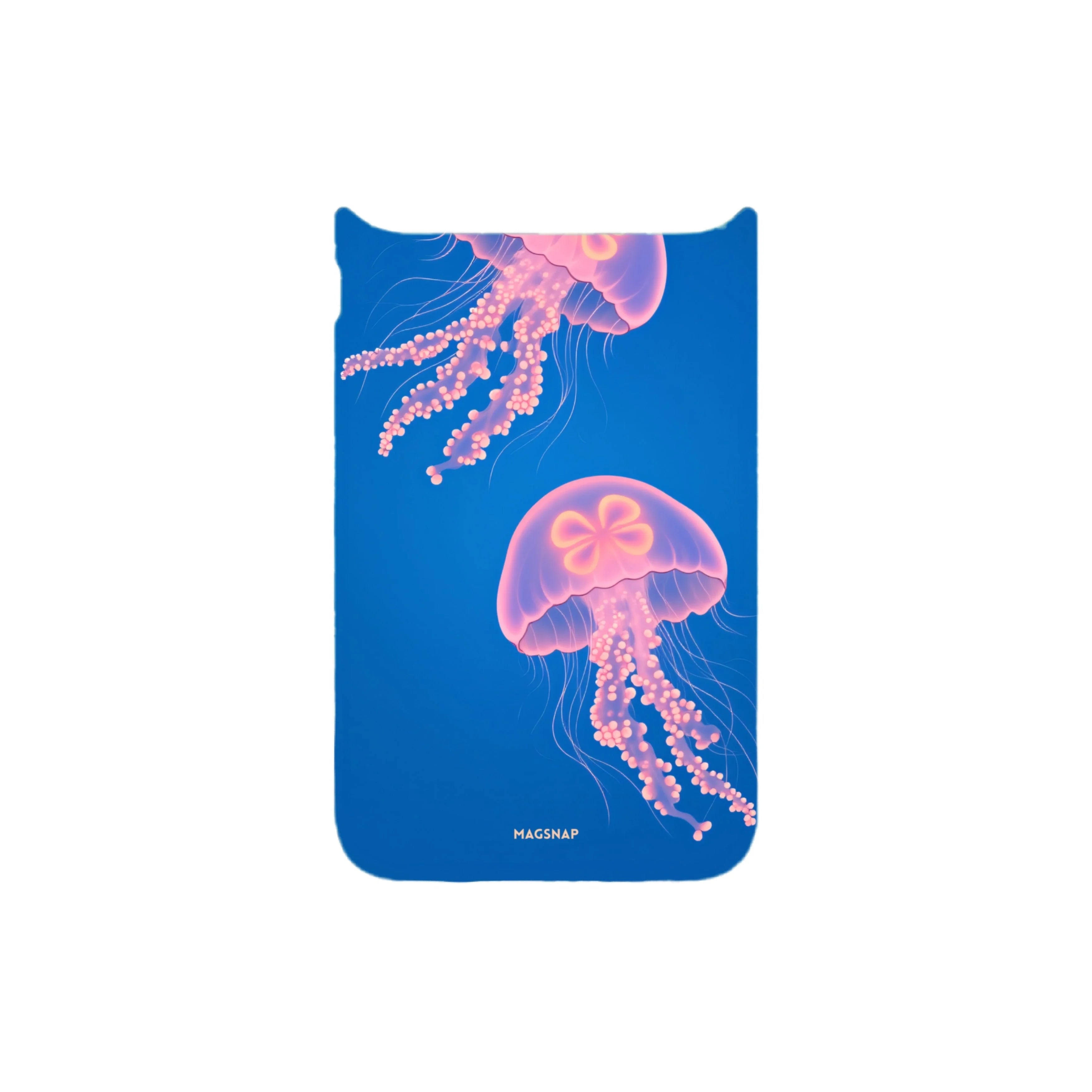 MagSnap magnetic phone case with blue jellyfish underwater ocean artwork