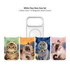 MagSnap magnetic phone case bundle with art gallery cat illustration designs
