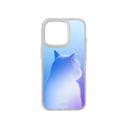 MagSnap magnetic phone case with blue gradient cat dreamer silhouette