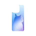 MagSnap magnetic phone case with blue gradient cat dreamer silhouette