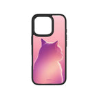 MagSnap magnetic phone case with purple gradient cat enchantress silhouette