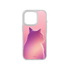 MagSnap magnetic phone case with purple gradient cat enchantress silhouette