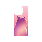 MagSnap magnetic phone case with purple gradient cat enchantress silhouette