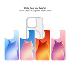MagSnap magnetic phone case bundle with gradient cat aura silhouette backplates