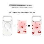MagSnap magnetic phone case with cherry sweetheart cute romantic artwork