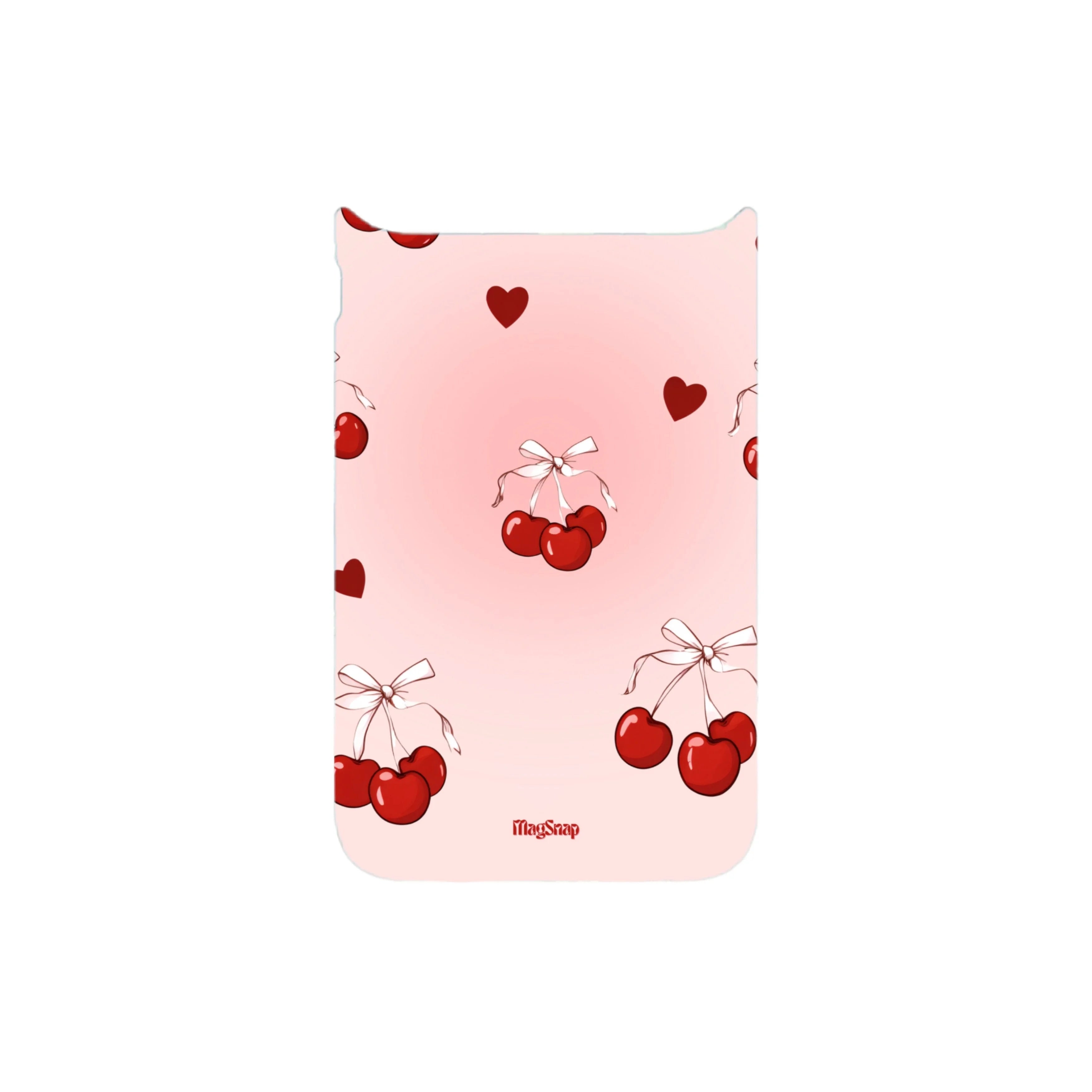 MagSnap magnetic phone case with cherry sweetheart cute romantic artwork