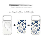 MagSnap magnetic phone case with deep sea shells and coastal ocean artwork