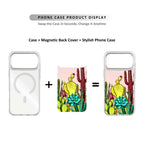 MagSnap magnetic phone case with cactus desert bloom oasis botanical artwork