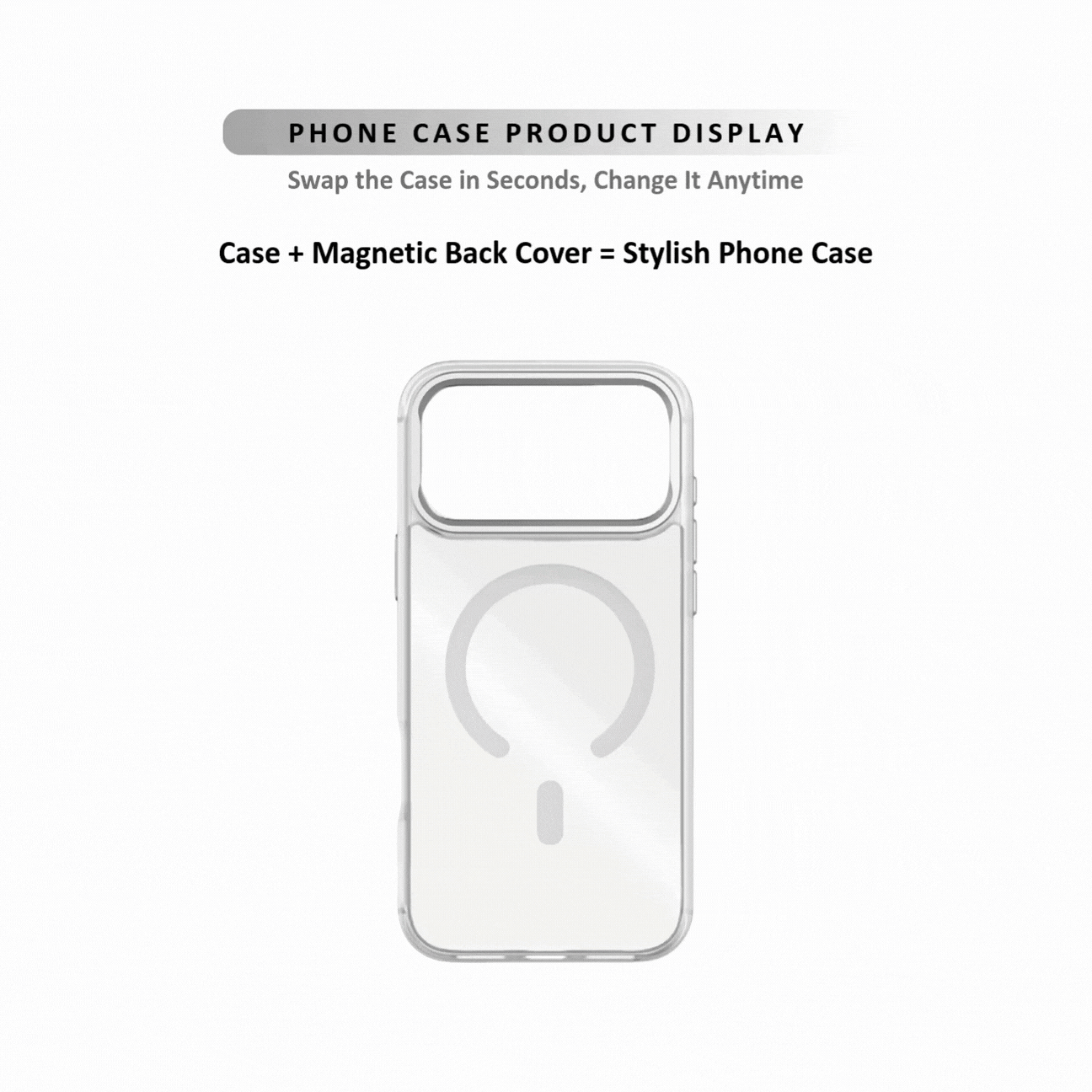MagSnap magnetic phone case bundle with pastel aura gradient backplates