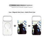 MagSnap magnetic phone case with fish lover cat playful artwork
