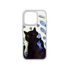 MagSnap magnetic phone case with fish lover cat playful artwork