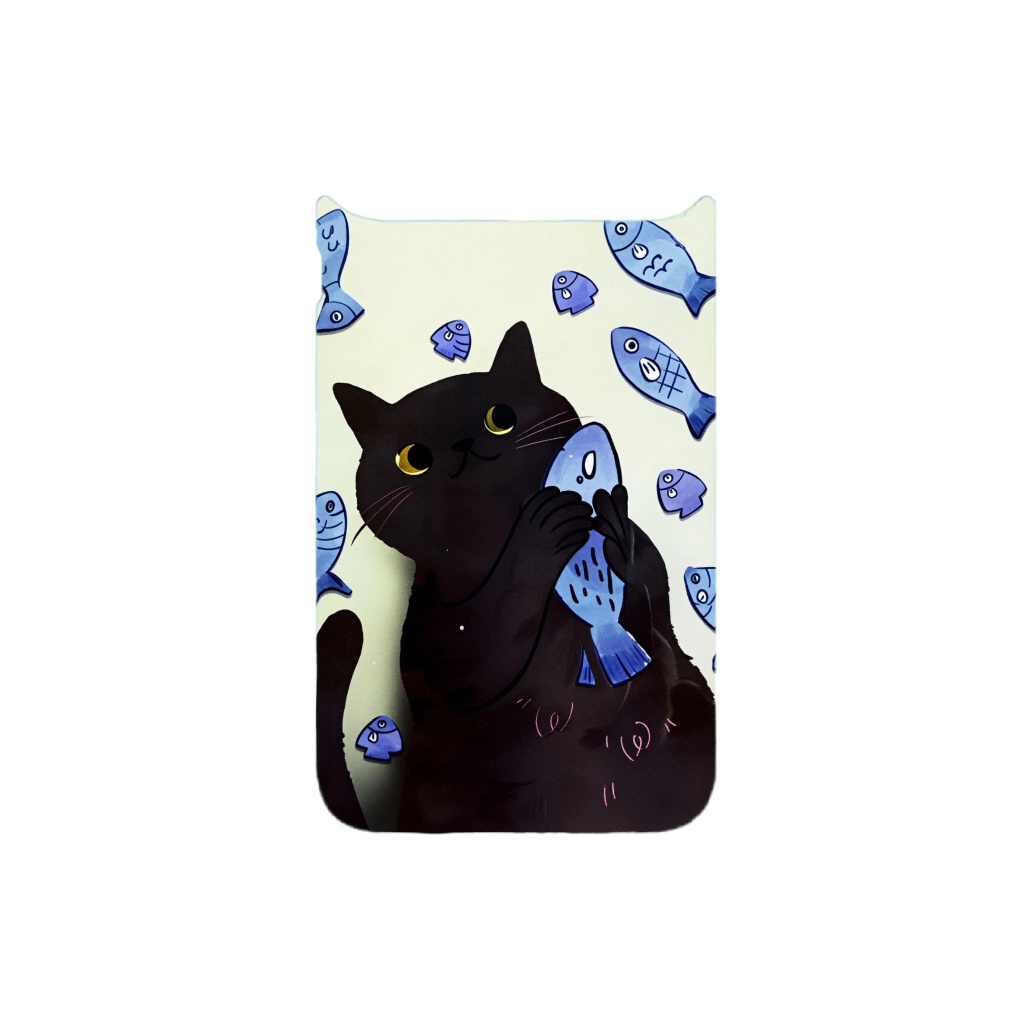 MagSnap magnetic phone case with fish lover cat playful artwork