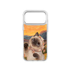 MagSnap magnetic phone case with golden hour warm cat artwork