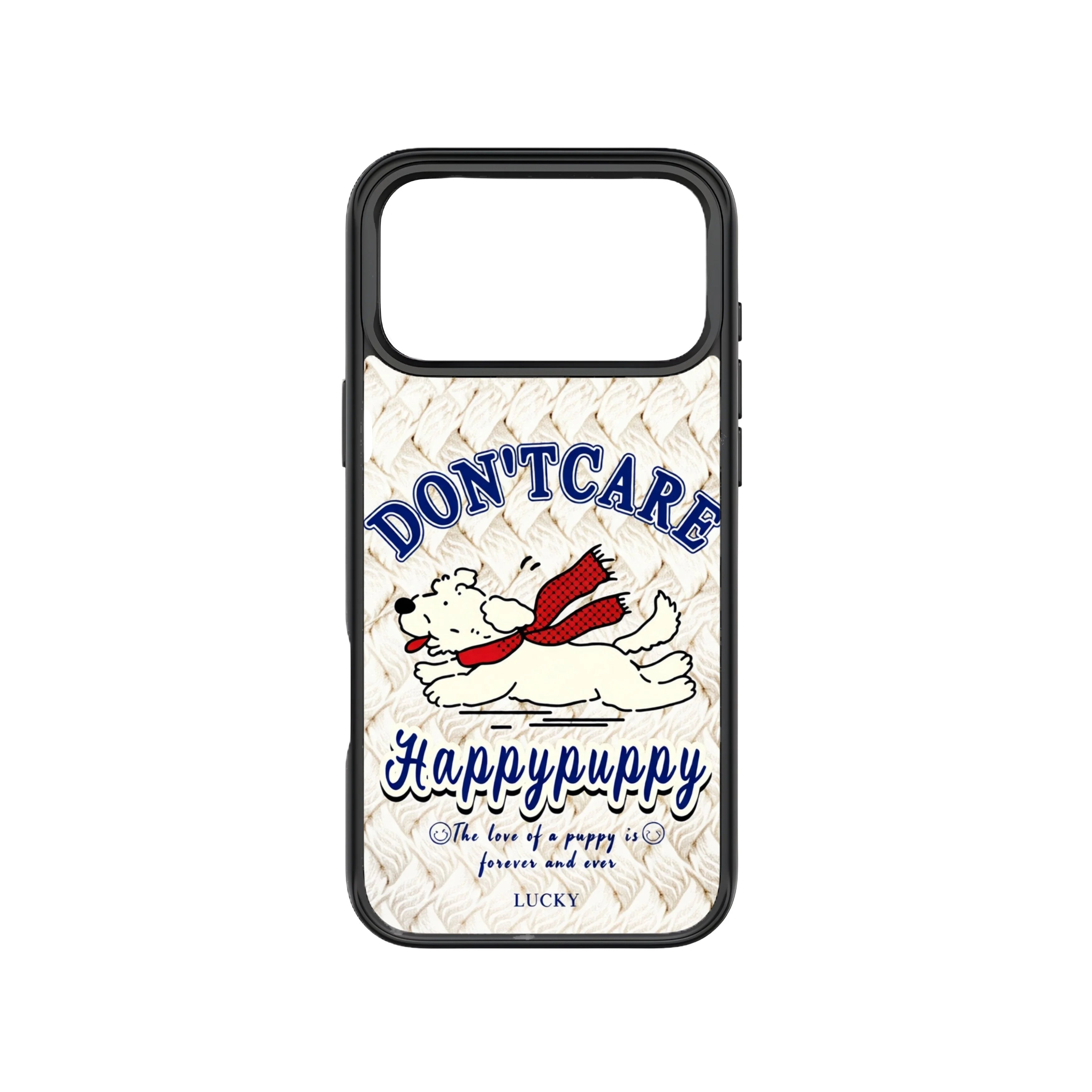 MagSnap magnetic phone case with playful puppy doodle quote artwork