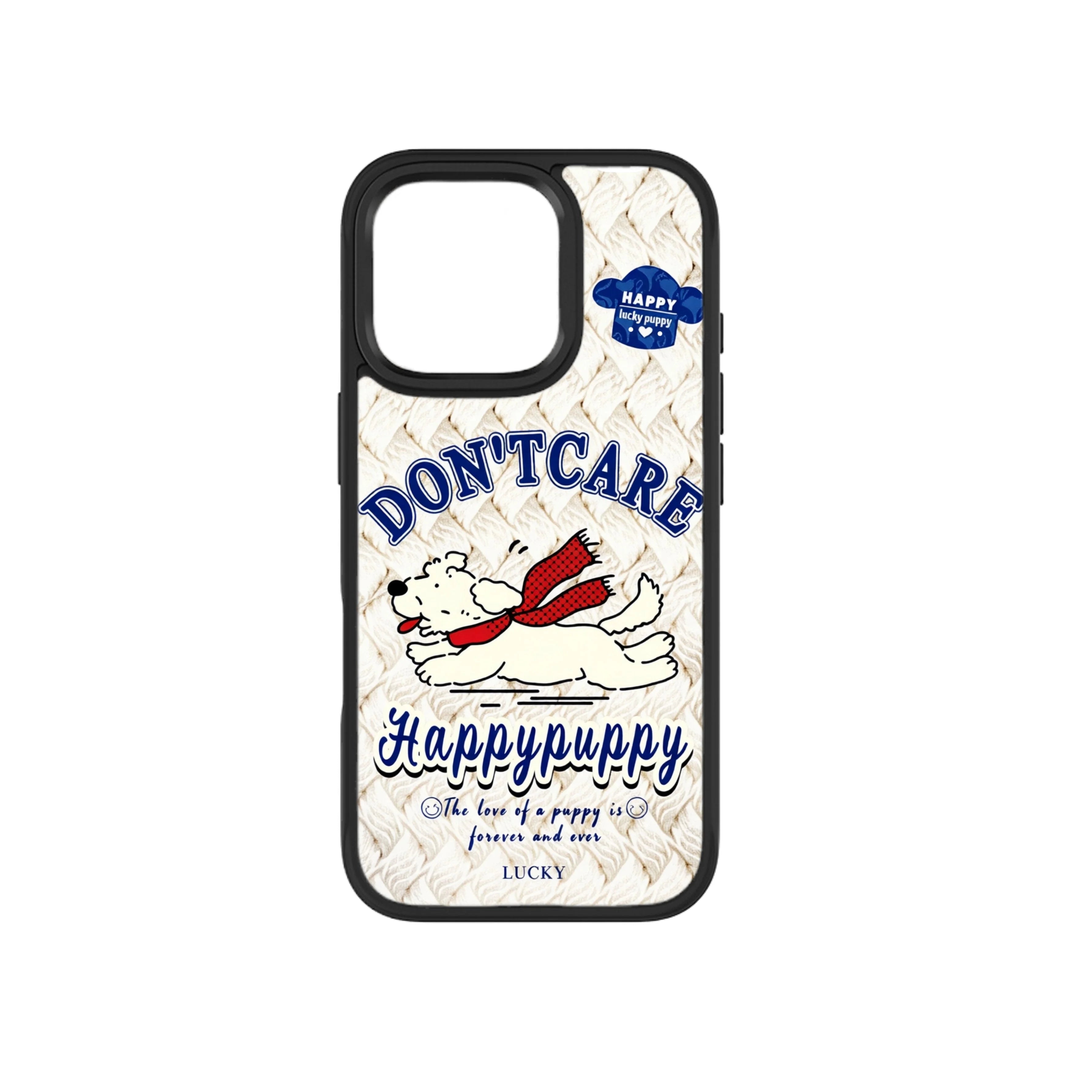 MagSnap magnetic phone case with playful puppy doodle quote artwork