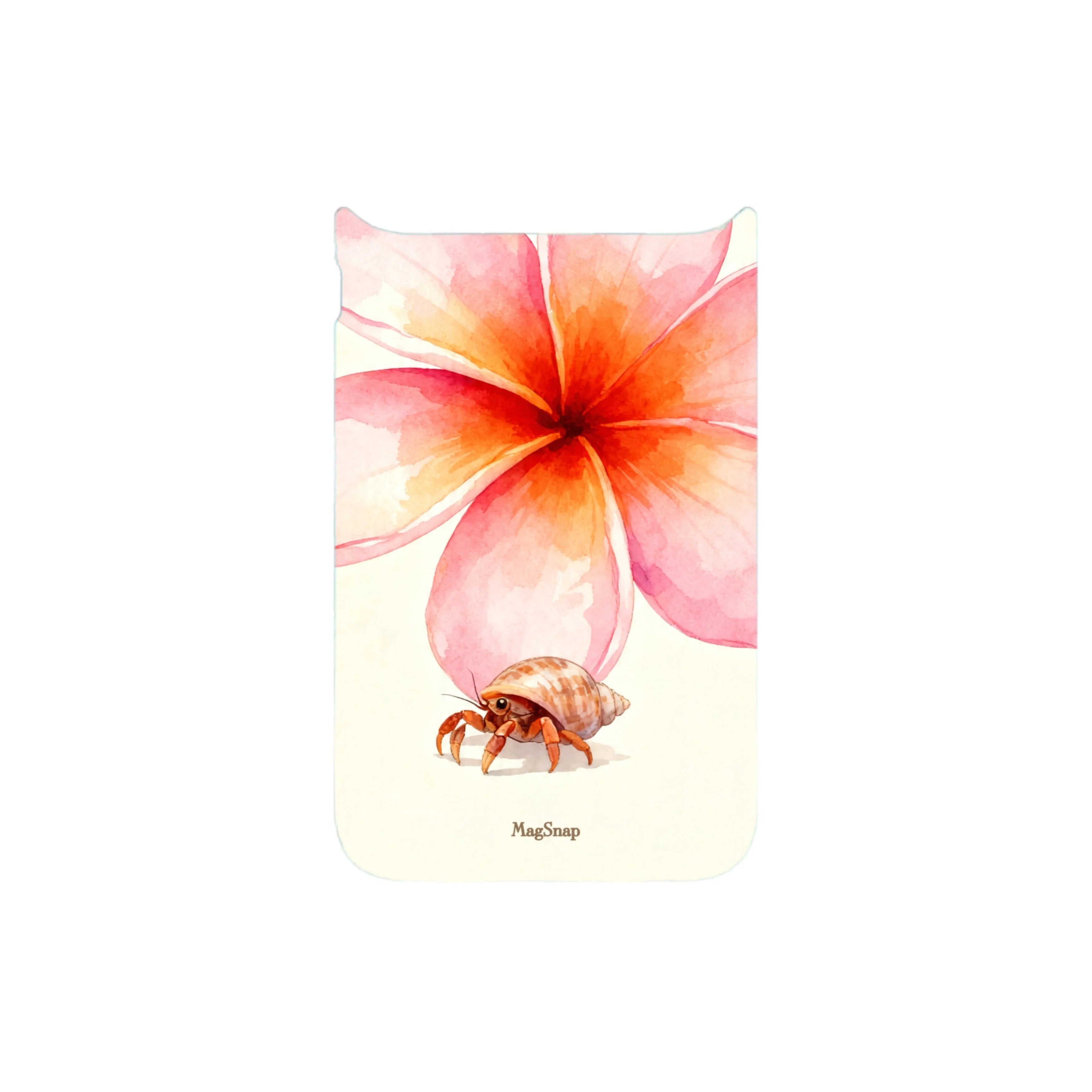 MagSnap magnetic phone case with soft island flower and beach shell artwork