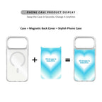 MagSnap magnetic phone case with Kindness is Beautiful blue heart quote design
