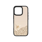 MagSnap magnetic phone case with leopard print and cream flower design