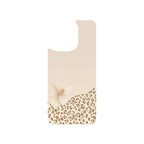 MagSnap magnetic phone case with leopard print and cream flower design