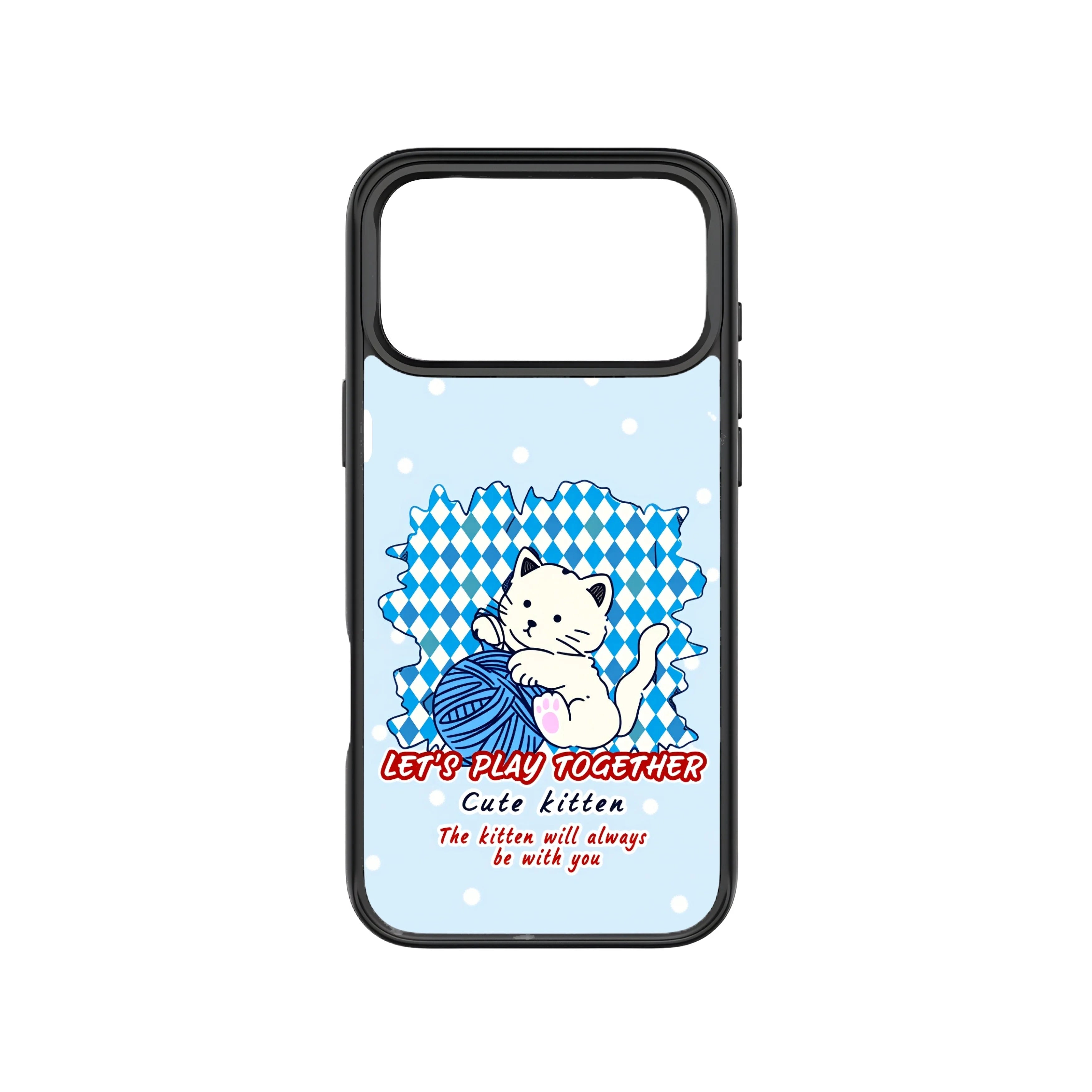 MagSnap magnetic phone case with playful kitten cute cat artwork