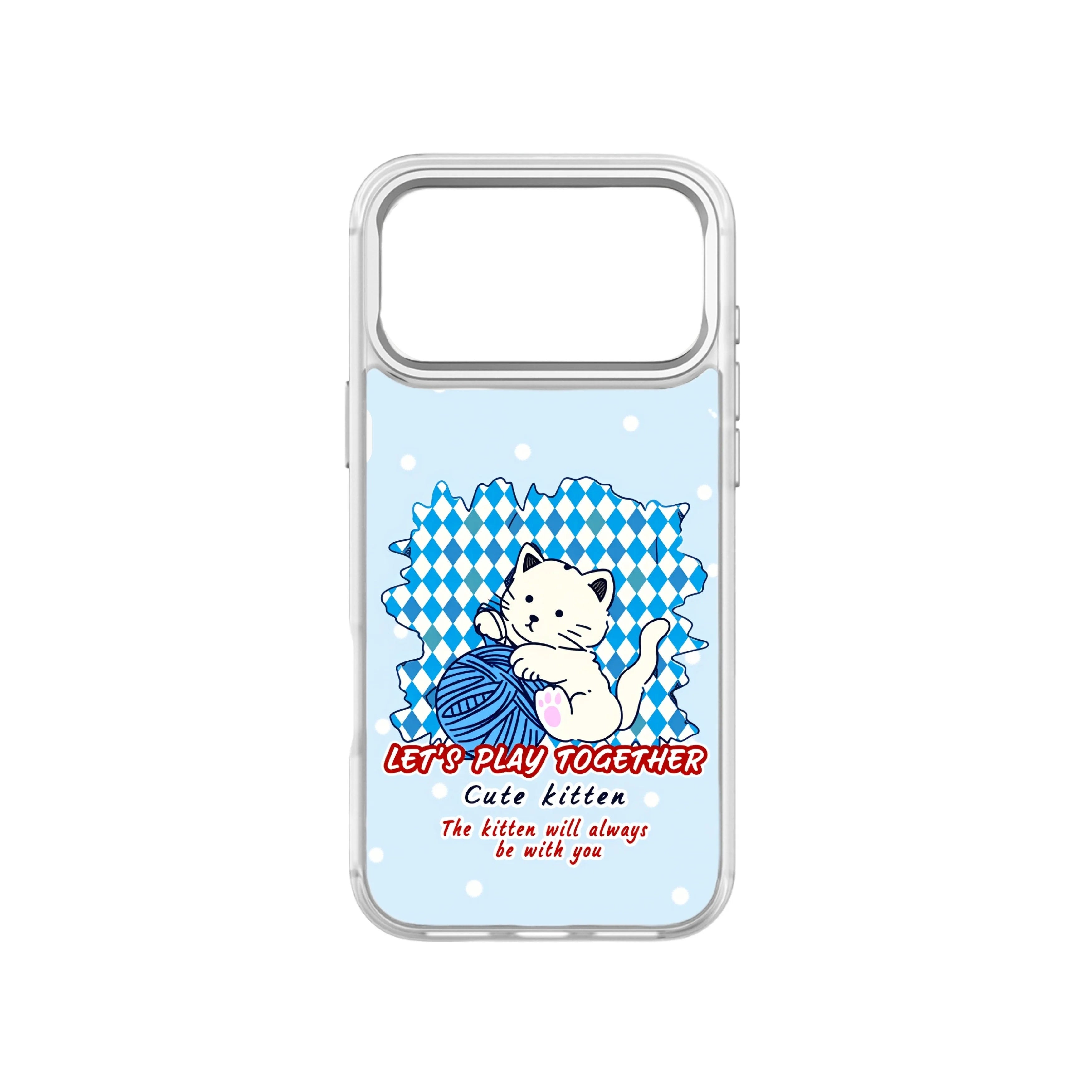 MagSnap magnetic phone case with playful kitten cute cat artwork