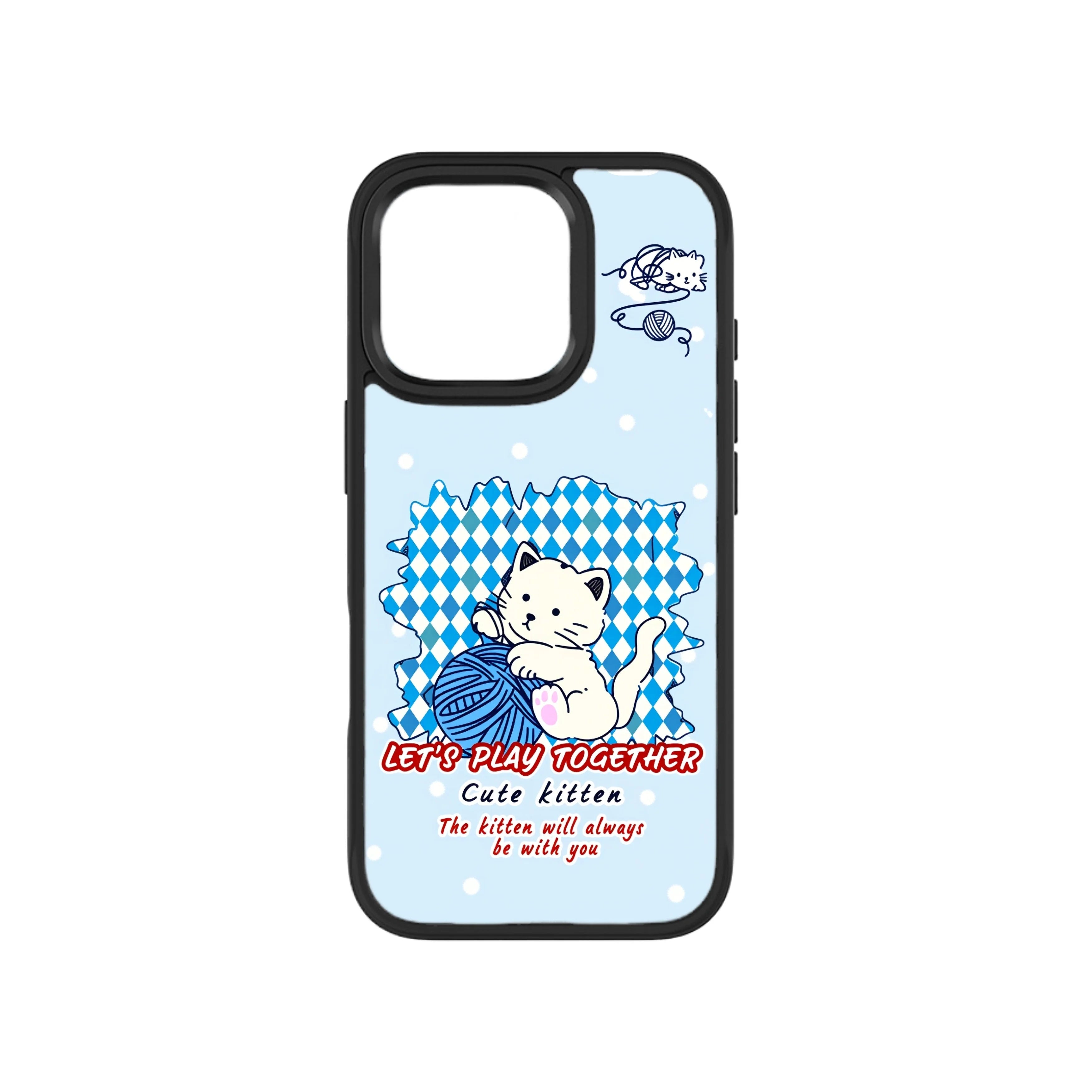 MagSnap magnetic phone case with playful kitten cute cat artwork