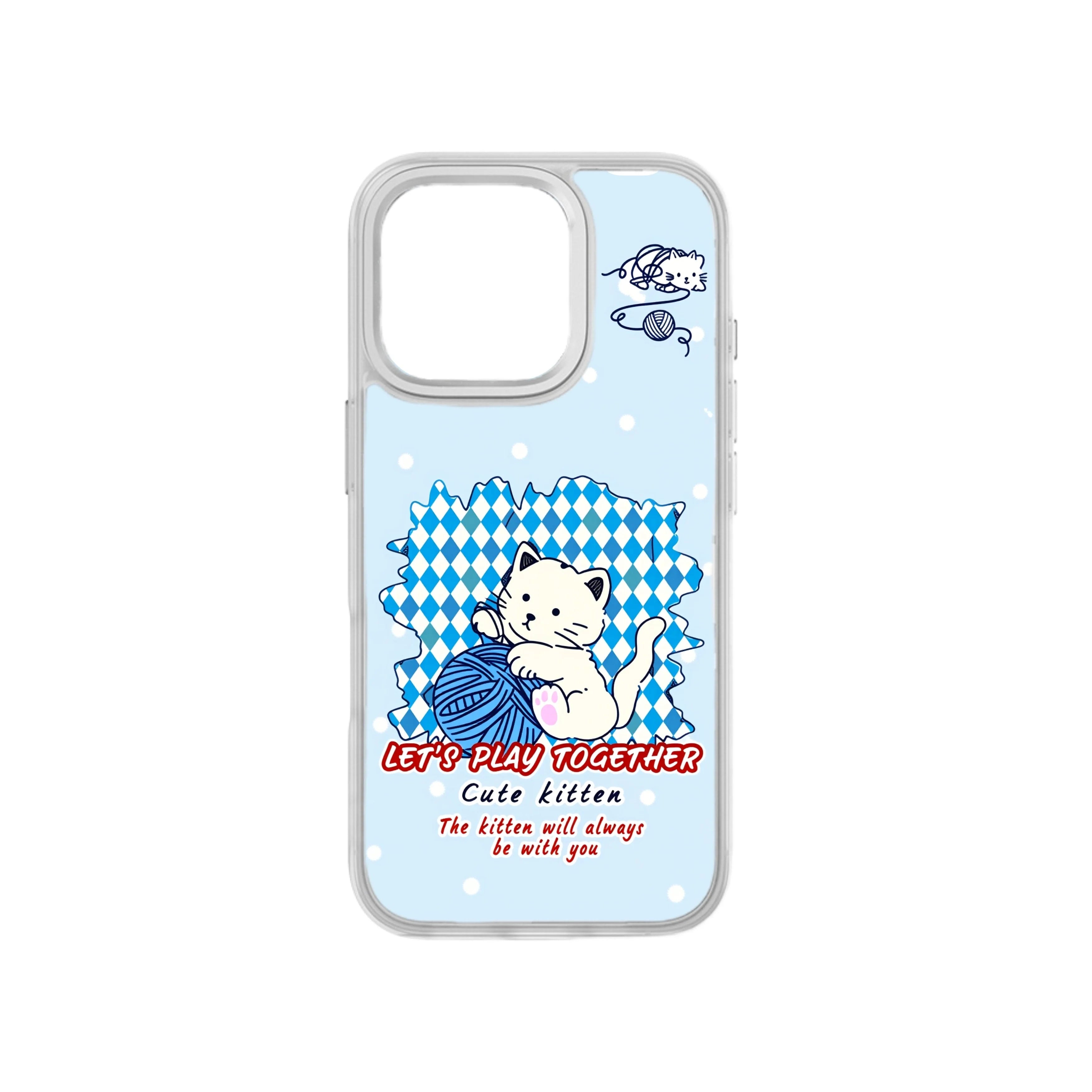 MagSnap magnetic phone case with playful kitten cute cat artwork