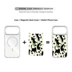 MagSnap magnetic phone case with lucky black cat charm artwork