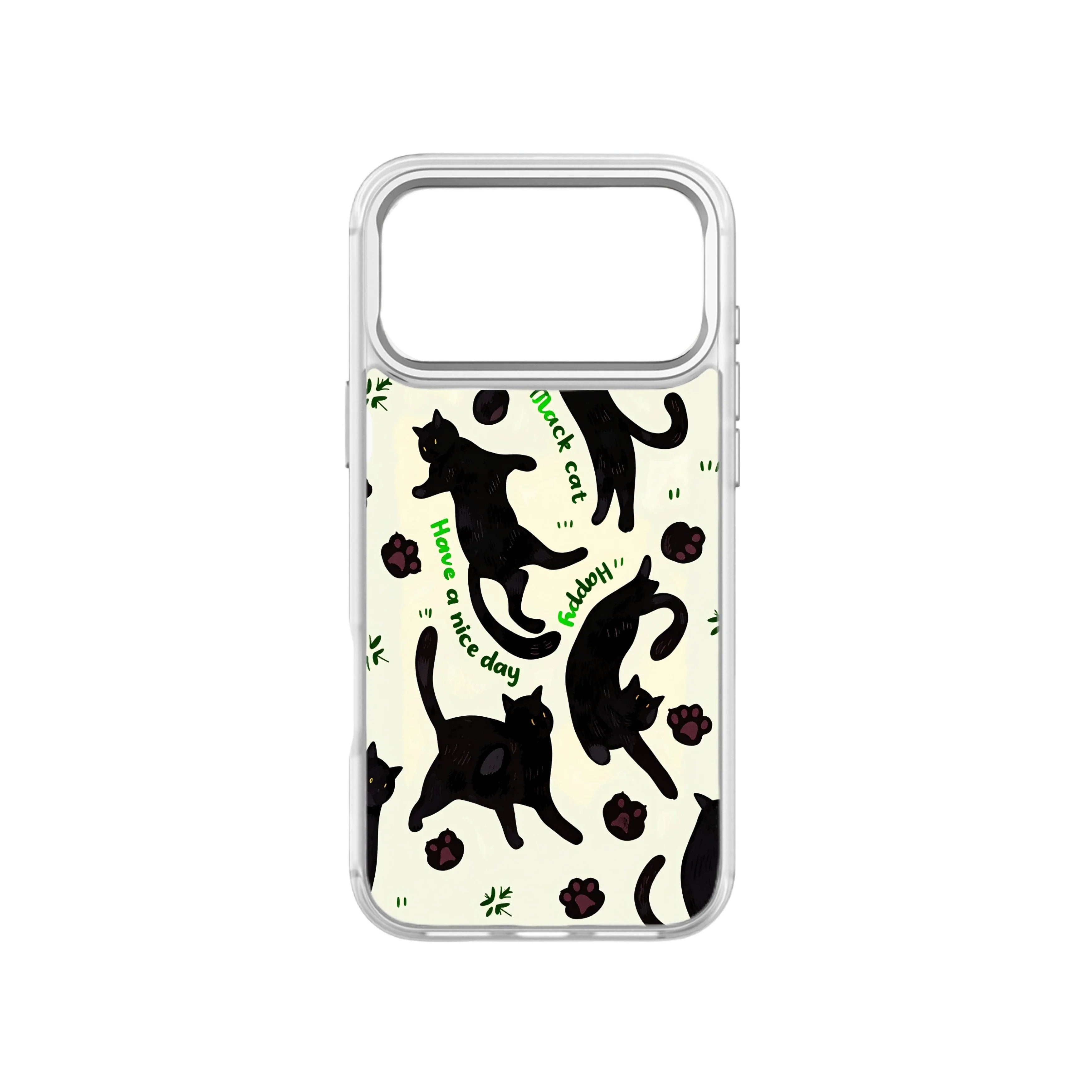 MagSnap magnetic phone case with lucky black cat charm artwork